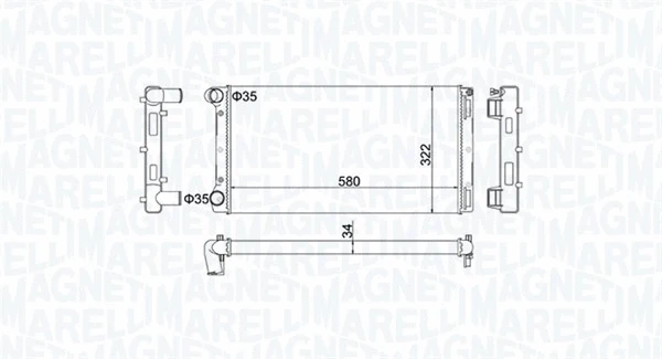 Radiator, engine cooling (350213163400)