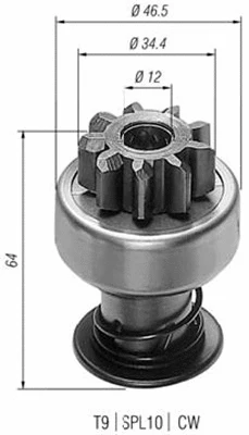 Pinion, starter (940113020198)