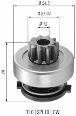Pinion, starter (940113020365)