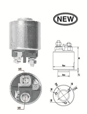 Solenoid Switch, starter (940113050540)