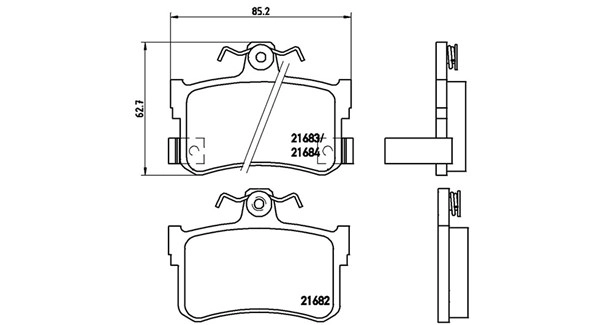 Brake Pad Set, disc brake (363700428027)