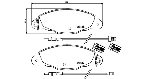 Brake Pad Set, disc brake (363700461061)