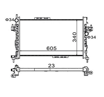 Radiator, engine cooling (359000300840)