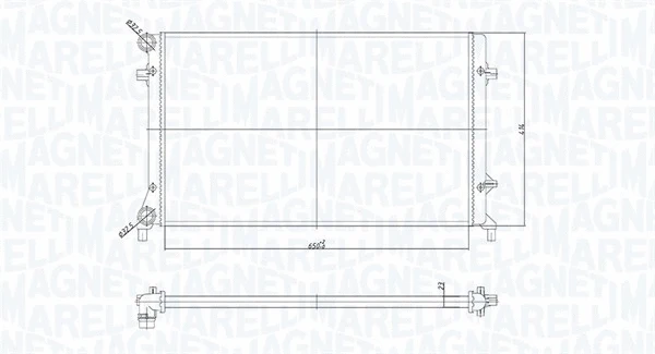 Radiator, engine cooling (350213853000)