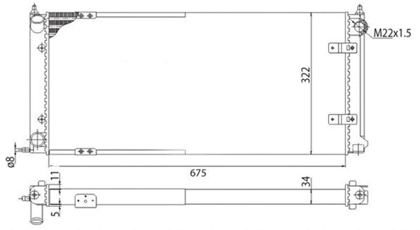 Radiator, engine cooling (350213272003)