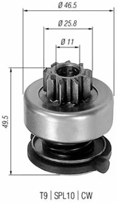 Pinion, starter (940113020301)