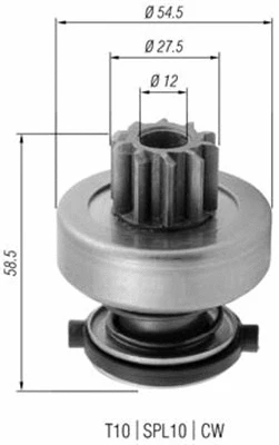 Pinion, starter (940113020376)