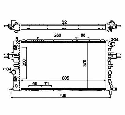 Radiator, engine cooling (359000300780)
