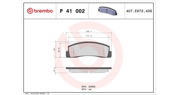 Brake Pad Set, disc brake