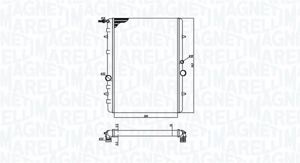 Radiator, engine cooling (350213191900)