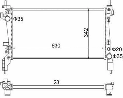Radiator, engine cooling (359000392150)