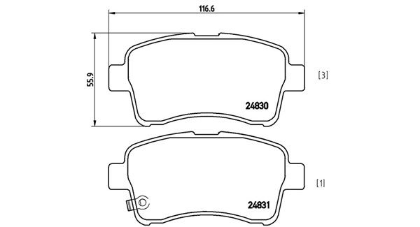 Brake Pad Set, disc brake (363700479021)