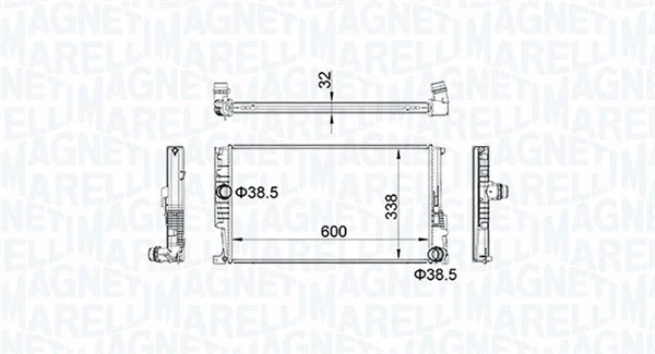 Radiator, engine cooling (350213159600)