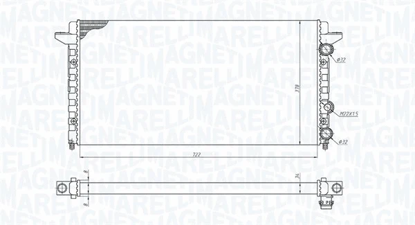Radiator, engine cooling (350213189200)