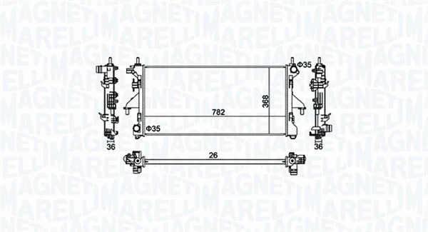 Radiator, engine cooling (350213126900)