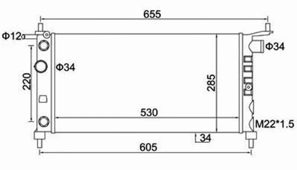 Radiator, engine cooling (359000391470)