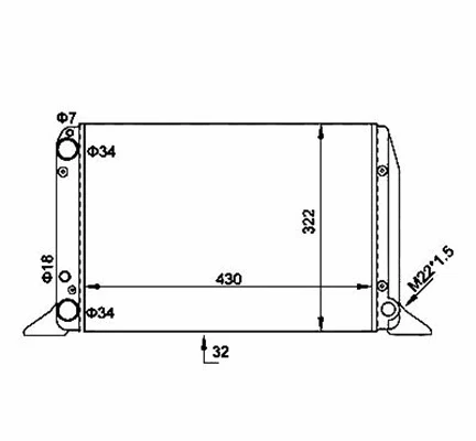 Radiator, engine cooling (359000300510)