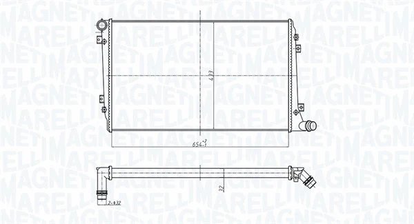 Radiator, engine cooling (350213167300)