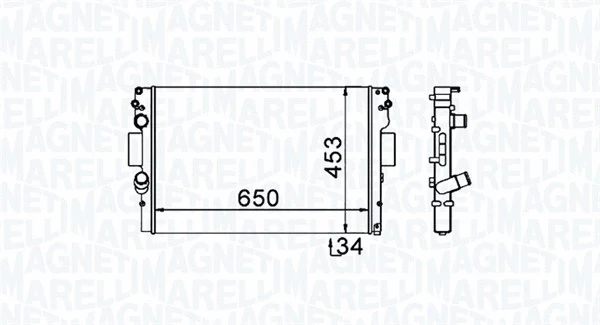 Radiator, engine cooling (350213154000)