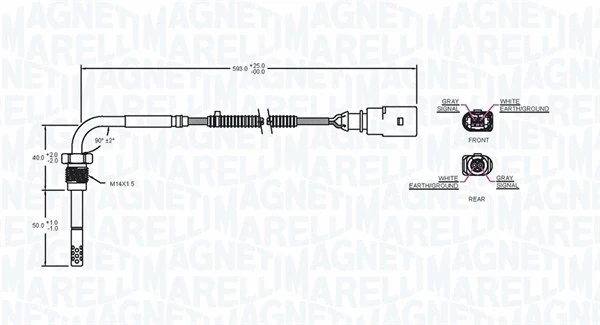 Sensor, exhaust gas temperature