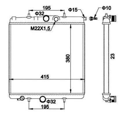 Radiator, engine cooling (359000300280)