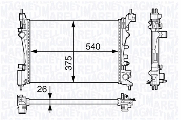 Radiator, engine cooling (350213143100)