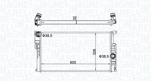 Radiator, engine cooling (350213155100)