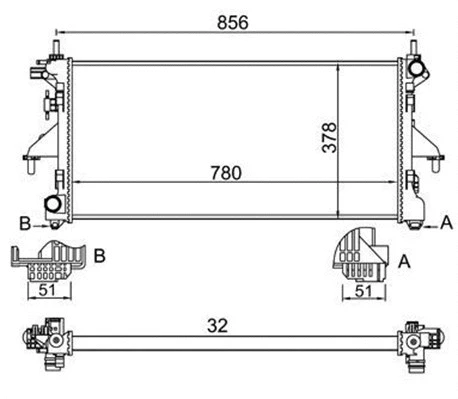 Radiator, engine cooling (359000301020)