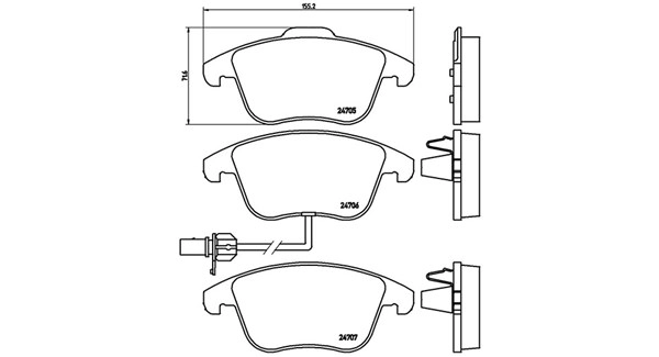 Brake Pad Set, disc brake (363700585113)