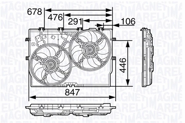 Fan, engine cooling (069422579010)