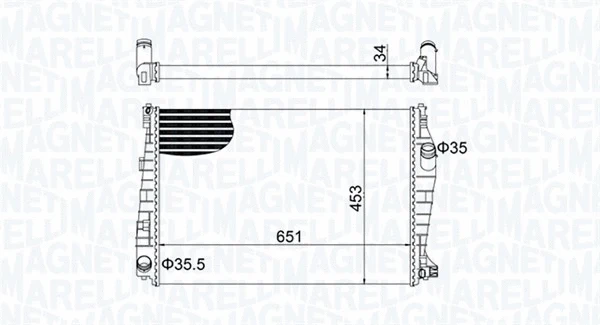 Radiator, engine cooling (350213152000)
