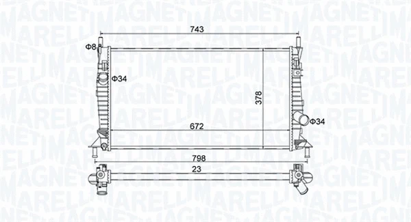 Radiator, engine cooling (350213157400)