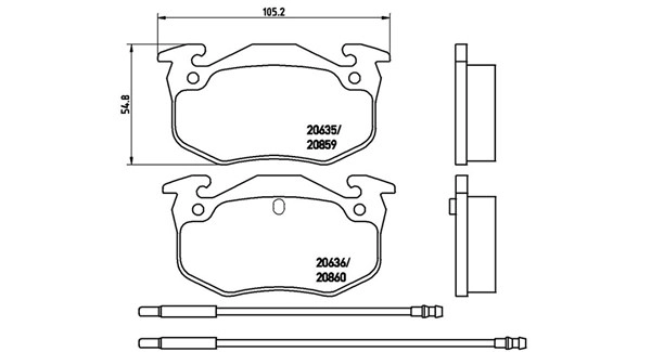 Brake Pad Set, disc brake (363700461029)