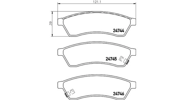 Brake Pad Set, disc brake (363700410060)
