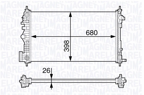 Radiator, engine cooling (350213141200)