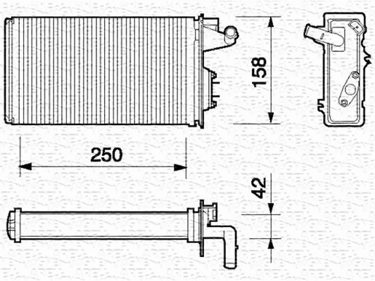 Heat Exchanger, interior heating (350218052000)