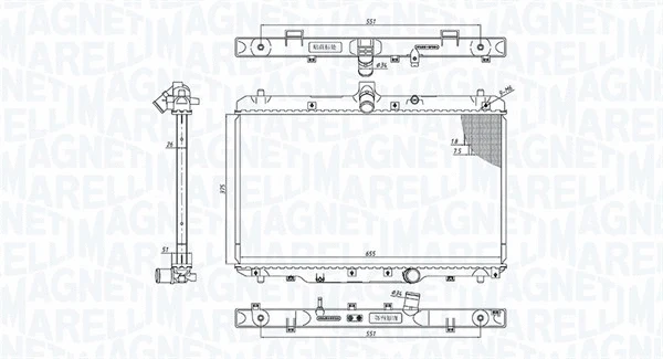 Radiator, engine cooling (350213200800)