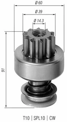 Pinion, starter (940113020212)