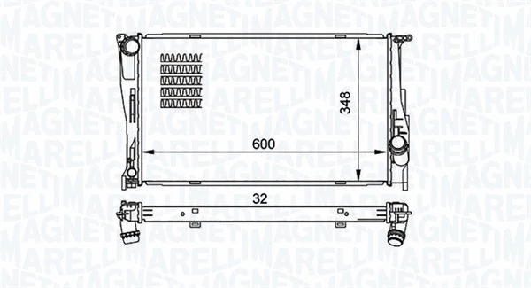 Radiator, engine cooling (350213157500)