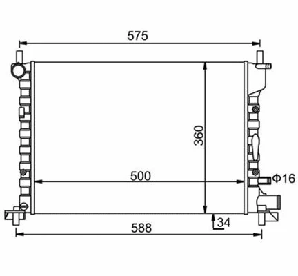 Radiator, engine cooling (359000300300)