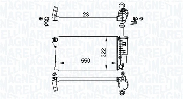 Radiator, engine cooling (350213196200)