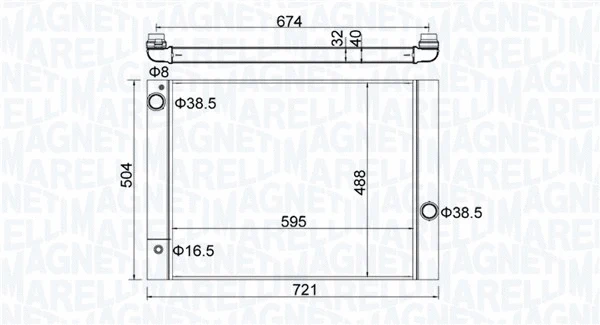 Radiator, engine cooling (350213202600)