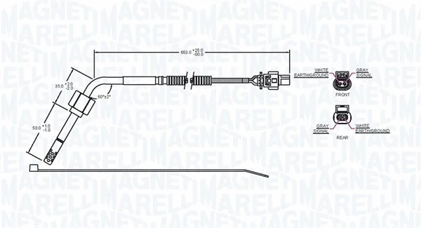 Sensor, exhaust gas temperature