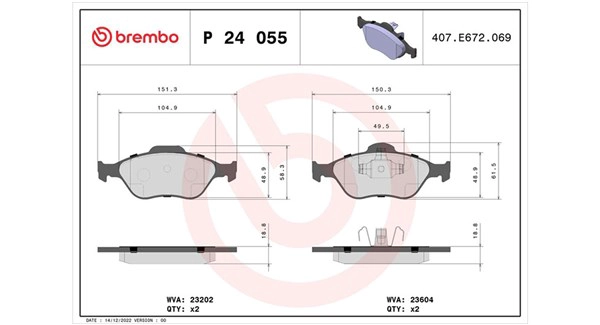 Brake Pad Set, disc brake