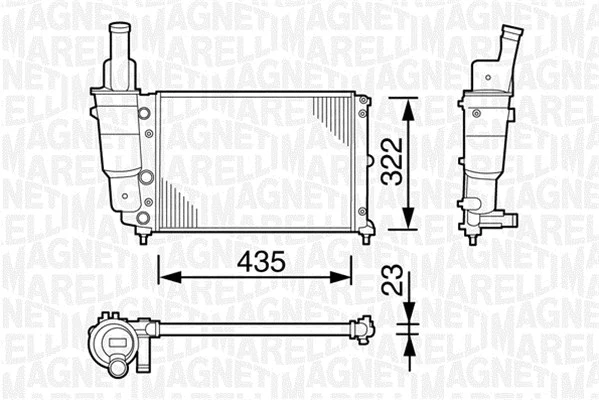Radiator, engine cooling (350213113003)