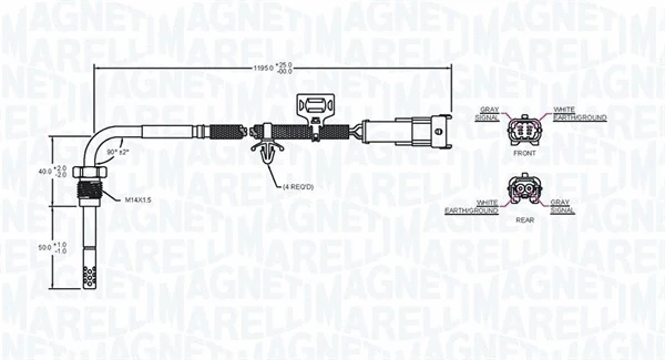 Sensor, exhaust gas temperature