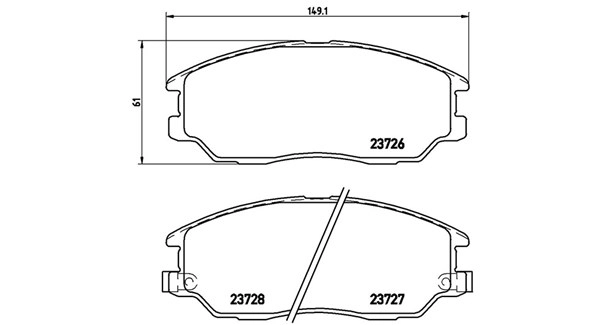 Brake Pad Set, disc brake (363700430028)