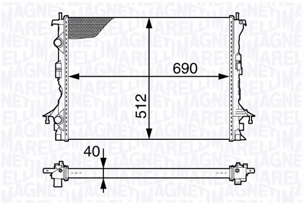 Radiator, engine cooling (350213140100)