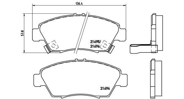 Brake Pad Set, disc brake (363700428023)