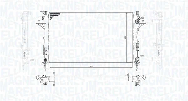 Radiator, engine cooling (350213185800)